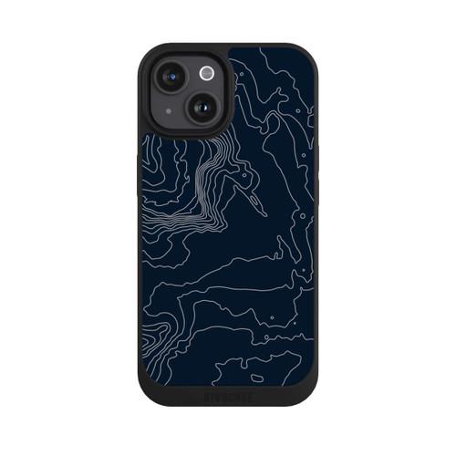 Apple iPhone 15 NIVOpure Berg Höhenlinien Dunkel