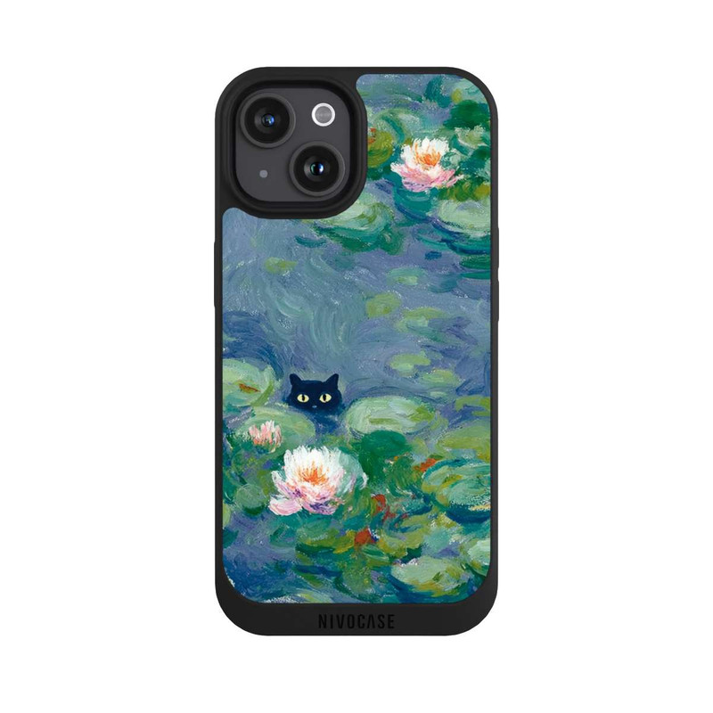 iPhone 15 NIVOpure Katze im Teich Gemälde
