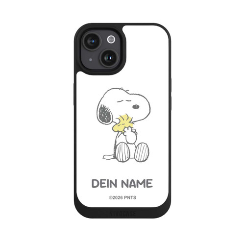 Apple iPhone 15 NIVOpure Snoopy And Woodstock Cuddling Personalisierbar