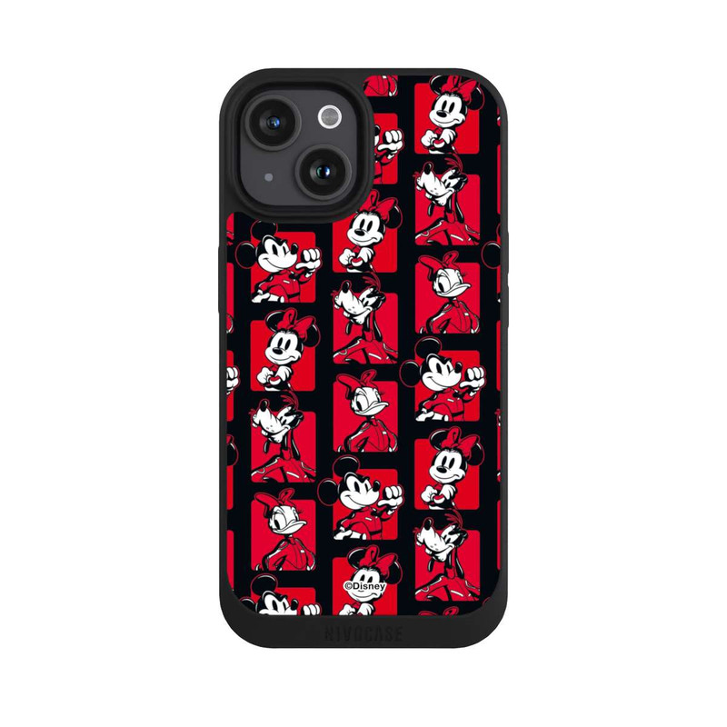 iPhone 15 NIVOpure Micky Maus Racing Muster Rot