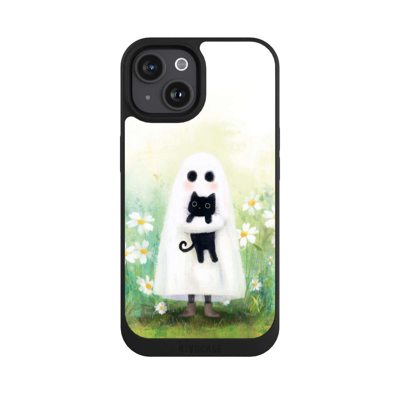 iPhone 15 NIVOpure Geist und Katze Halloween mit KI