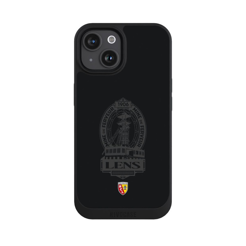 iPhone 15 NIVOpure RC Lens Mine de Ferveur Emblem schwarz