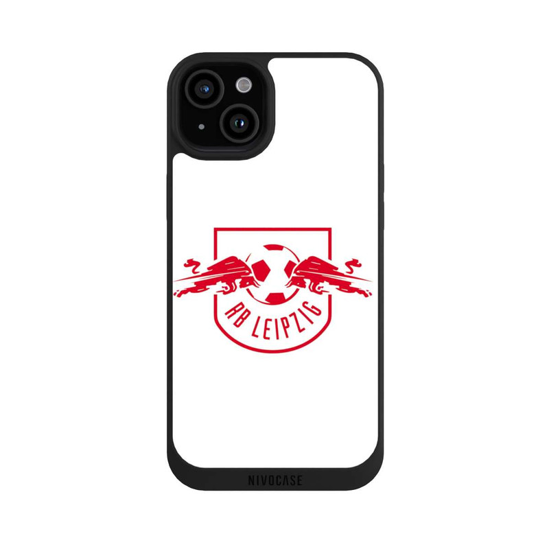 iPhone 15 Plus NIVOpure Rotes RB Leipzig Logo auf Weiß
