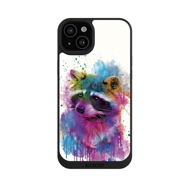 iPhone 15 Plus NIVOpure Raton laveur heureux