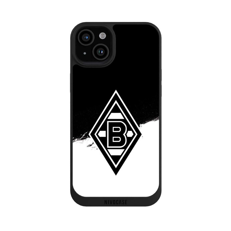 iPhone 15 Plus NIVOpure Borussia Scratch Schwarz-Weiss