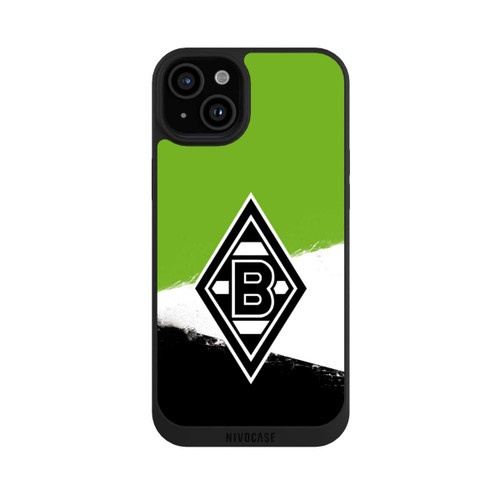 Apple iPhone 15 Plus NIVOpure Borussia Grunge Grün-Weiss-Schwarz