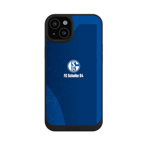 Apple iPhone 15 Plus NIVOpure Schalke 04 Blauer Hintergrund Mit Logo