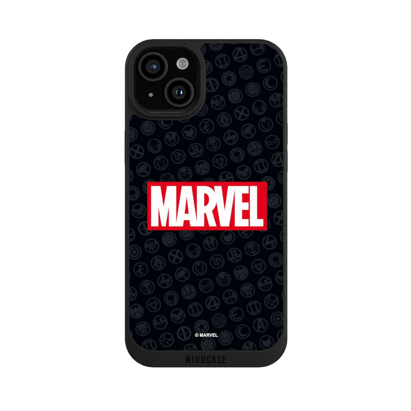 iPhone 15 Plus NIVOpure Marvel Logo Black Red 