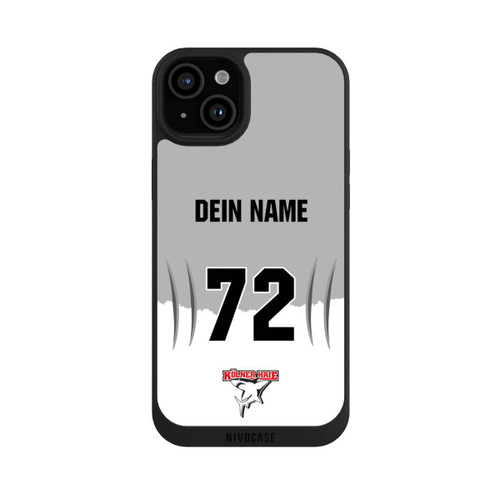 Apple iPhone 15 Plus NIVOpure Kölner Haie Trikotmotiv Personalisierbar