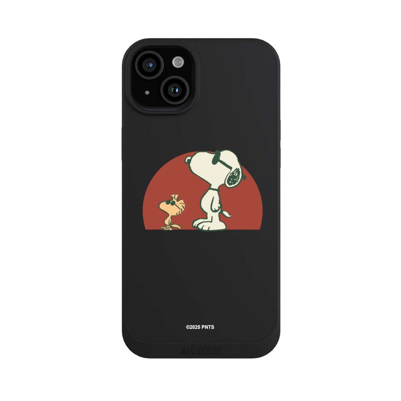 iPhone 15 Plus NIVOpure Snoopy Woodstock Far Out transparent