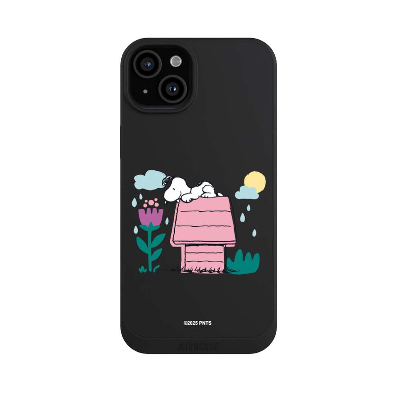 iPhone 15 Plus NIVOpure Snoopy Hundehütte Frühling transparent