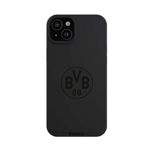 Apple iPhone 15 Plus NIVOpure BVB Logo Schwarz Transparent
