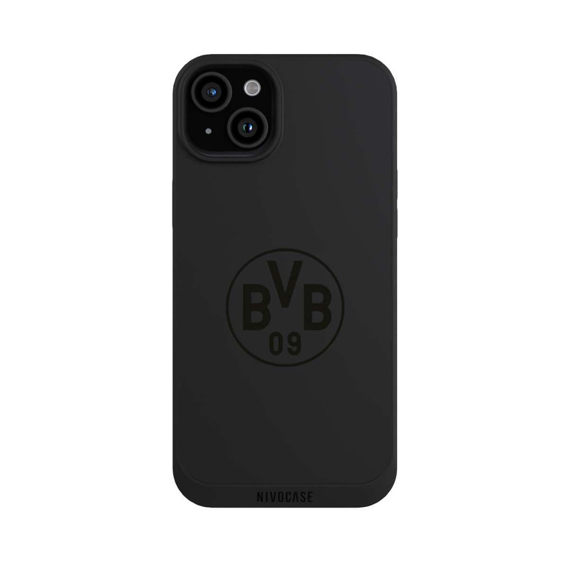 iPhone 15 Plus NIVOpure BVB Logo Schwarz Transparent