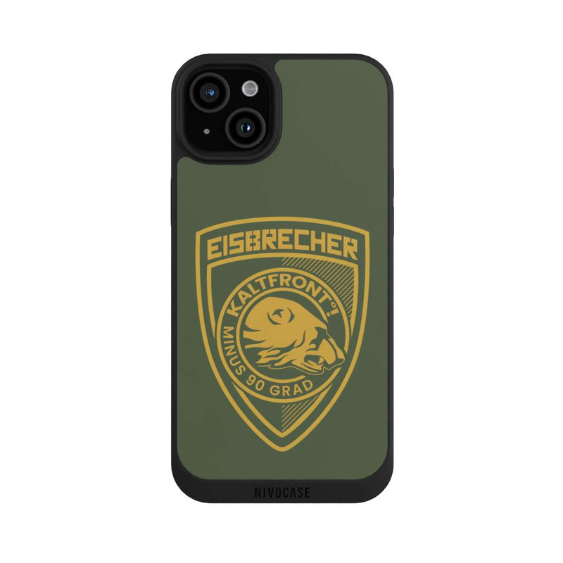 iPhone 15 Plus NIVOpure Eisbär Patch Oliv