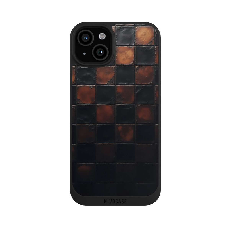 iPhone 15 Plus NIVOpure Checked Pattern Metallic Look with AI