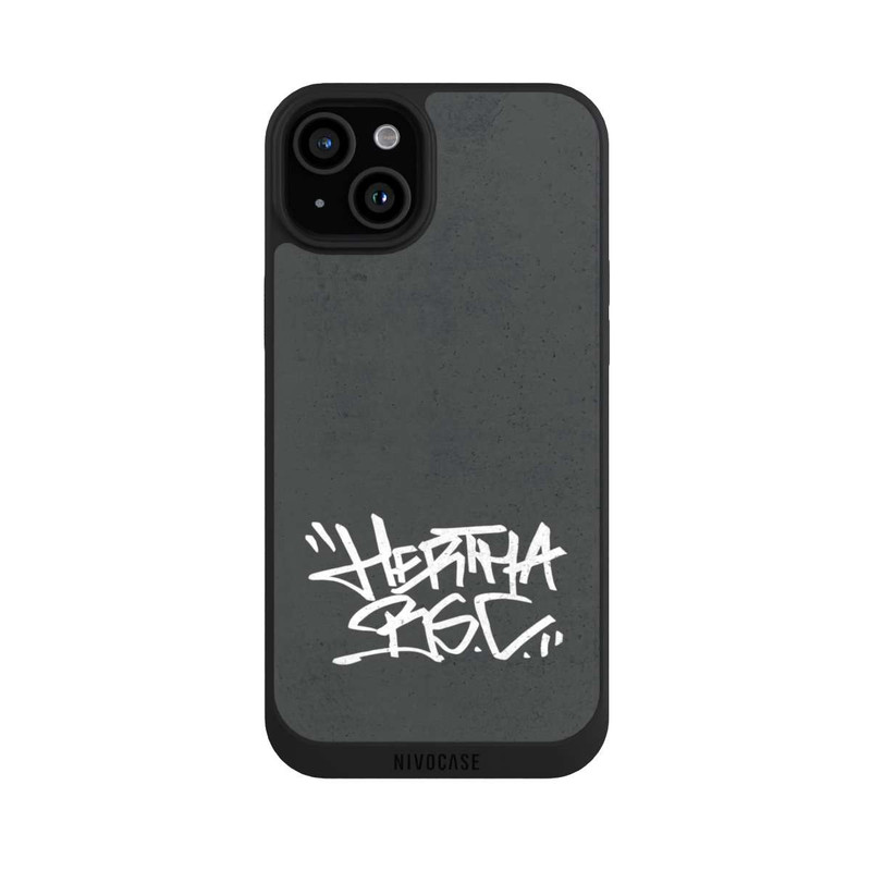 iPhone 15 Plus NIVOpure Hertha BSC Graffiti Grau