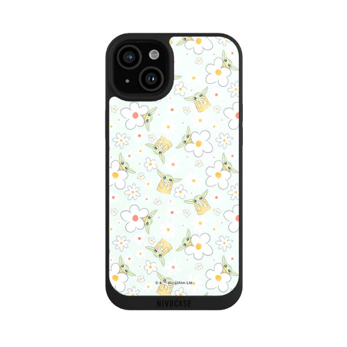 Apple iPhone 15 Plus NIVOpure Baby Yoda Blumen Muster