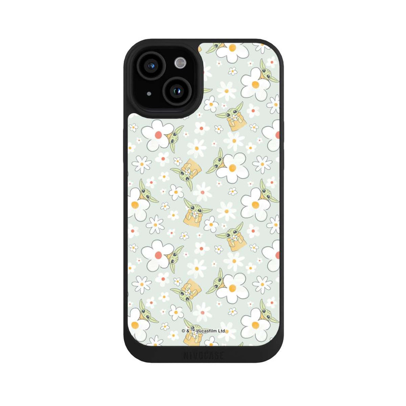 iPhone 15 Plus NIVOpure Baby Yoda Blumen Muster