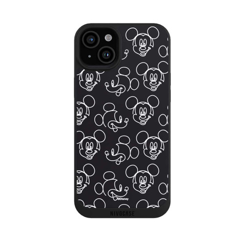 Apple iPhone 15 Plus NIVOpure Disney Mickey Muster Schwarz