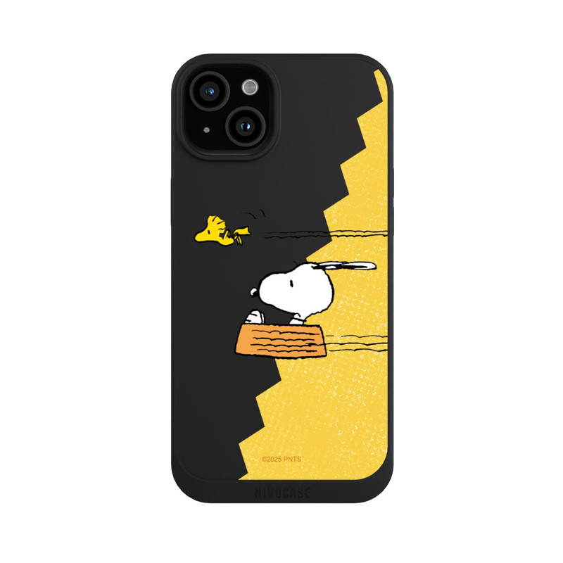 iPhone 15 Plus NIVOpure Peanuts-Snoopy und Woodstock Transparent