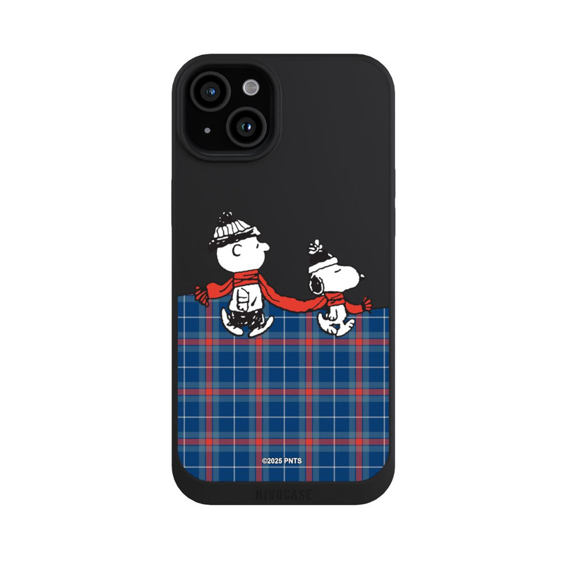 iPhone 15 Plus NIVOpure Peanuts Weihnachtspulli Transparent