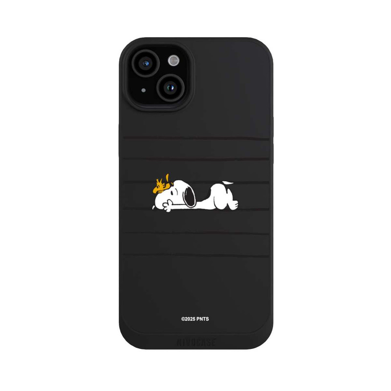 iPhone 15 Plus NIVOpure Snoopy Woodstock Stripes Peanuts Transparent