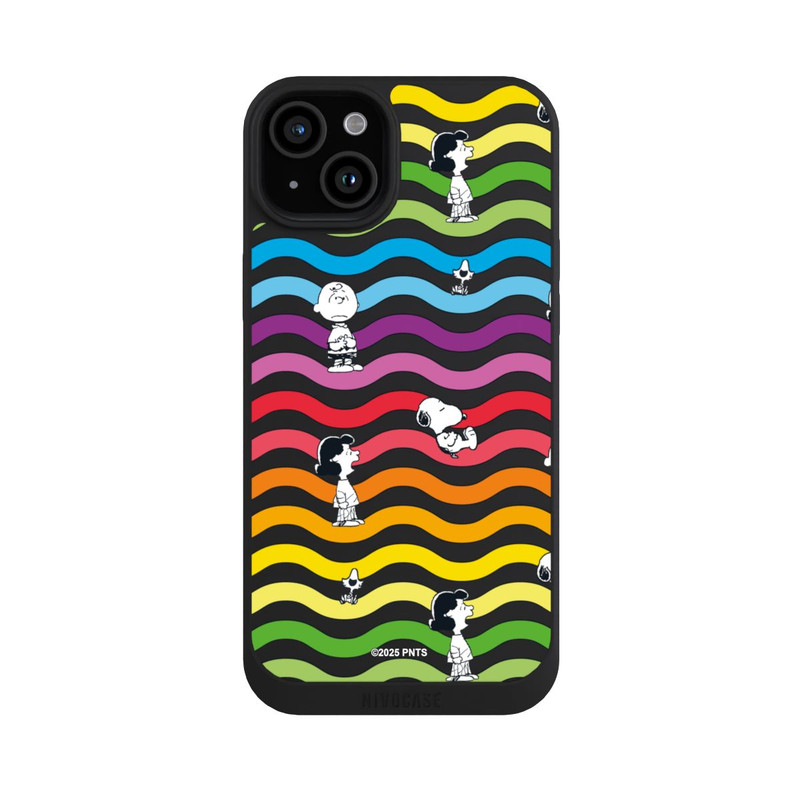 iPhone 15 Plus NIVOpure Snoopy Pattern Rainbow Transparent