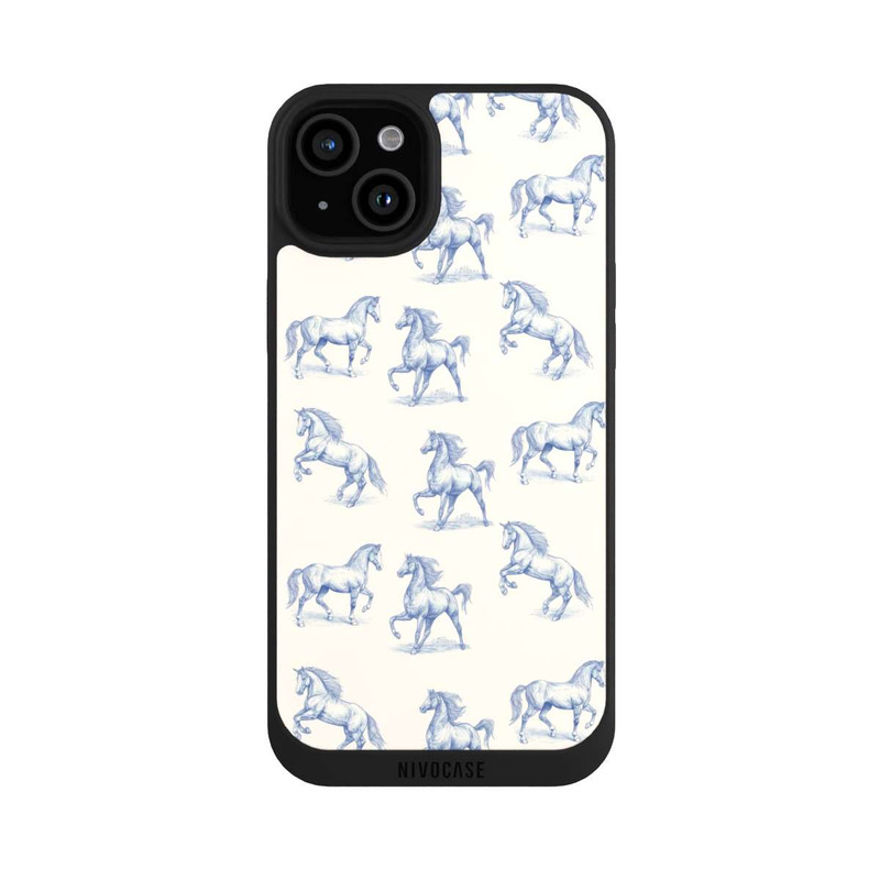 iPhone 15 Plus NIVOpure Horses Pattern Toile de Jouy avec IA