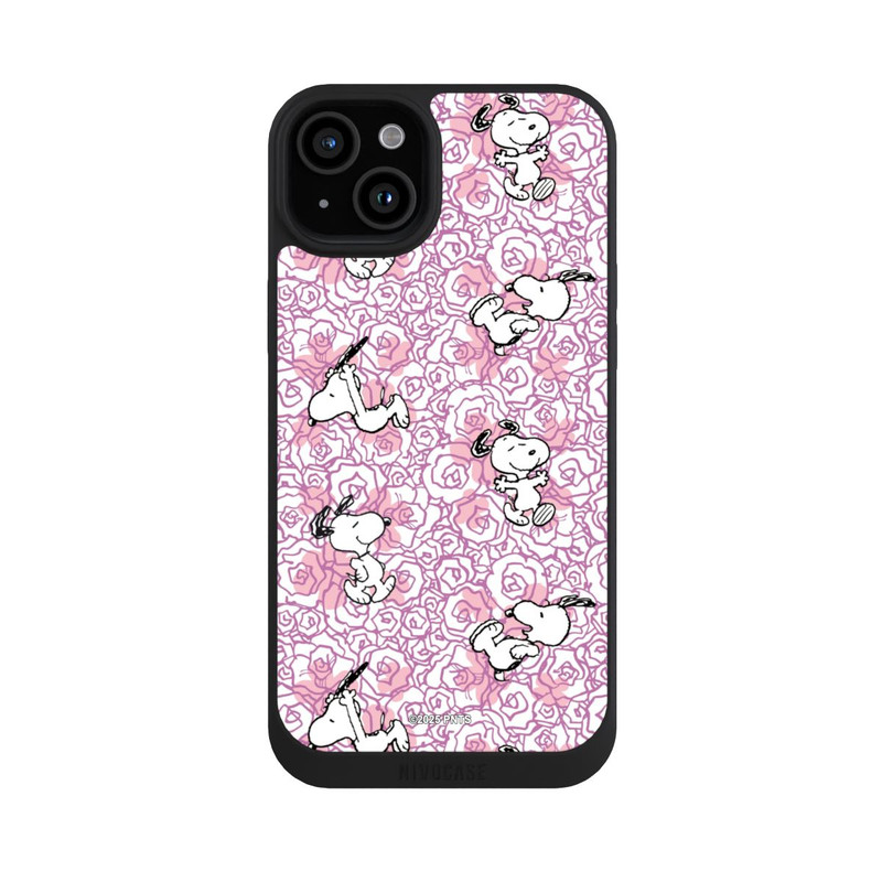 iPhone 15 Plus NIVOpure Peanuts Pink Roses Pattern