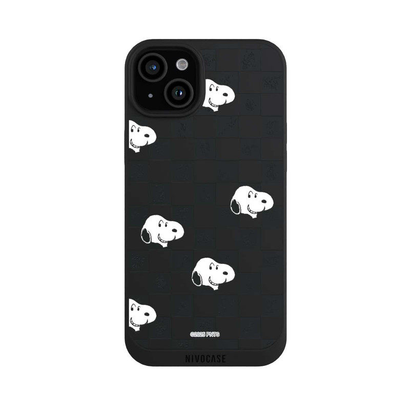 iPhone 15 Plus NIVOpure Snoopy Checked Pattern