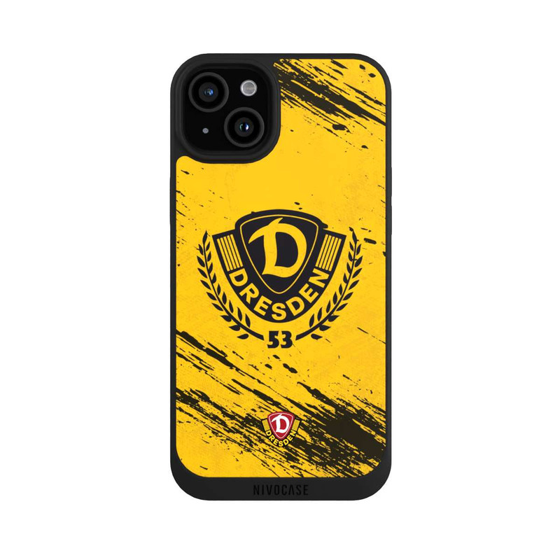 iPhone 15 Plus NIVOpure Dynamo Dresden Gelb Schwarz