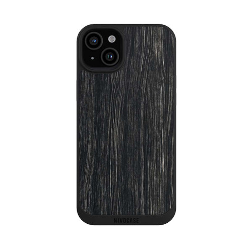 Apple iPhone 15 Plus NIVOpure Dunkle Holzstruktur