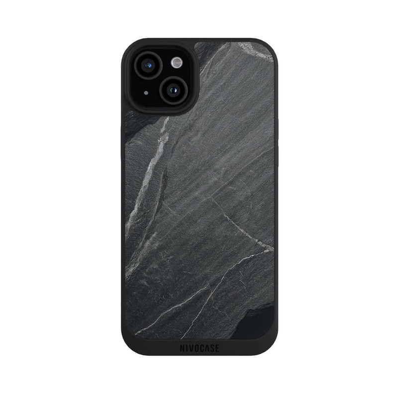 iPhone 15 Plus NIVOpure Stone Texture Grey with AI