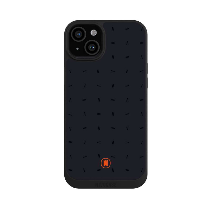 iPhone 15 Plus NIVOpure Nivocase Muster Dunkelgrau