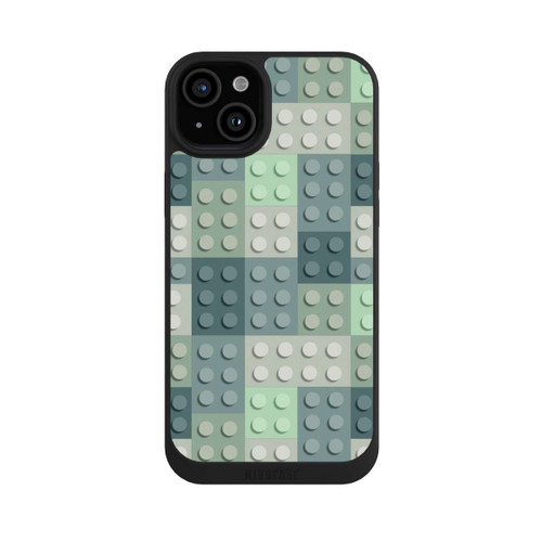 Apple iPhone 15 Plus NIVOpure Green Blocks Pattern