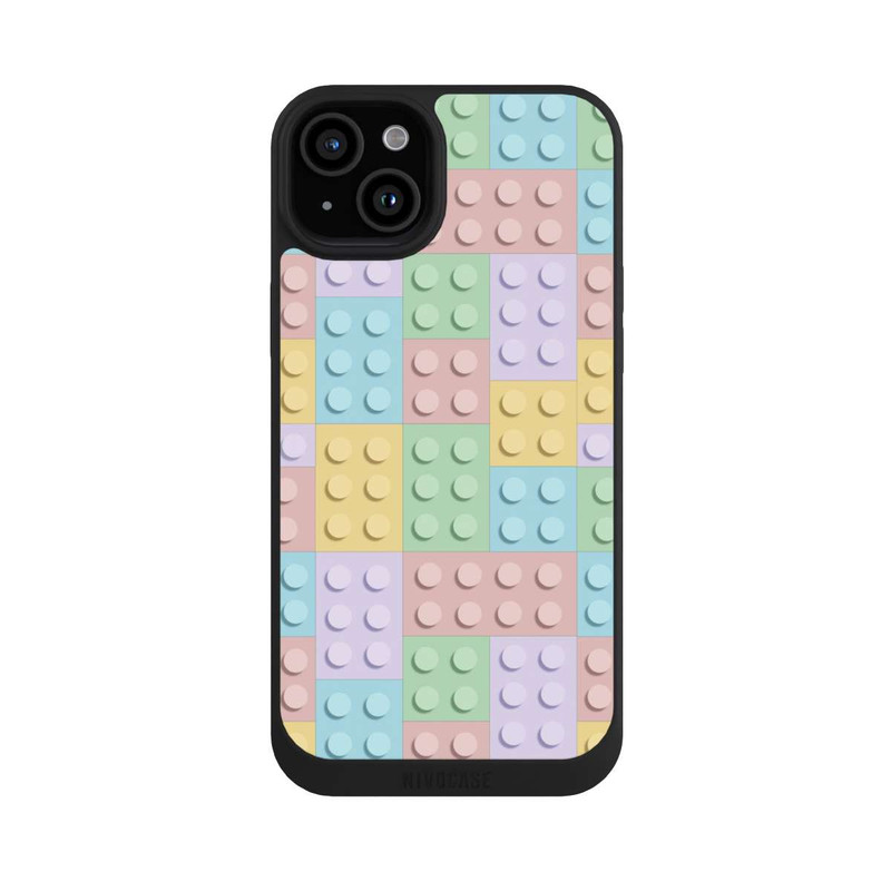 iPhone 15 Plus NIVOpure Buntes Blockmuster