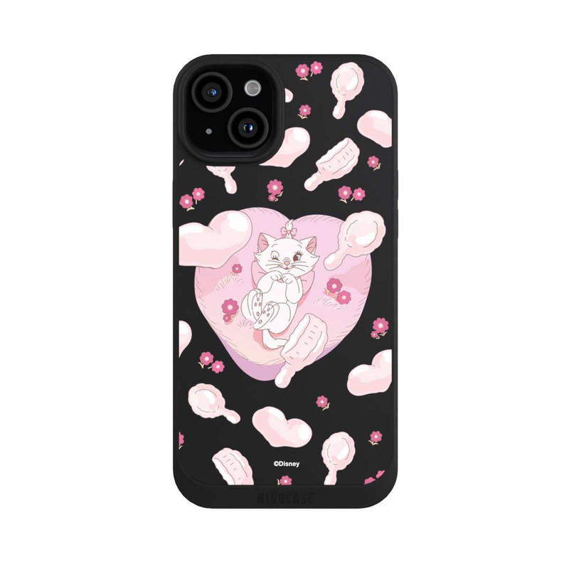 iPhone 15 Plus NIVOpure Aristochats Marie Cœurs Rose Transparent