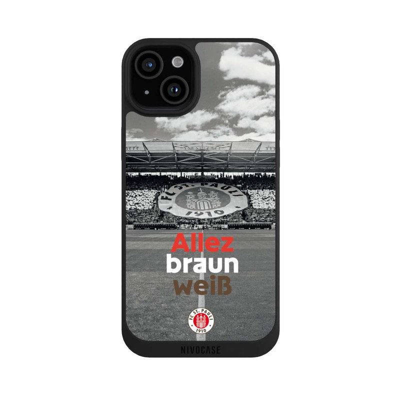 iPhone 15 Plus NIVOpure FC St. Pauli Allez braun weiss