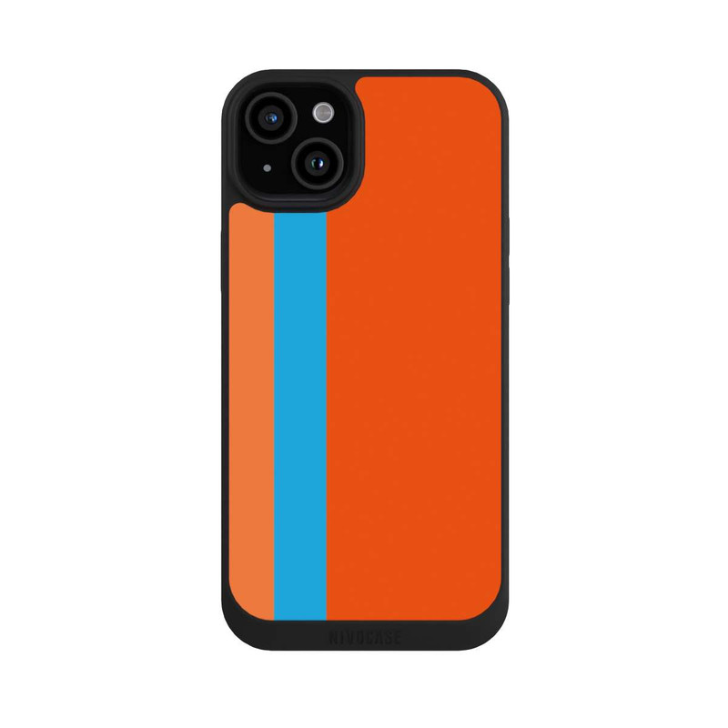 iPhone 15 Plus NIVOpure Streifen Orange Blau