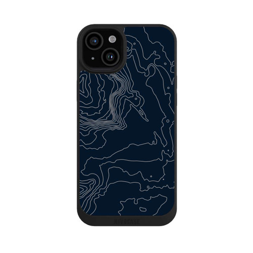 Apple iPhone 15 Plus NIVOpure Berg Höhenlinien Dunkel