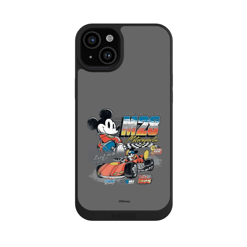 iPhone 15 Plus NIVOpure Mickey Racing Car Grey M28