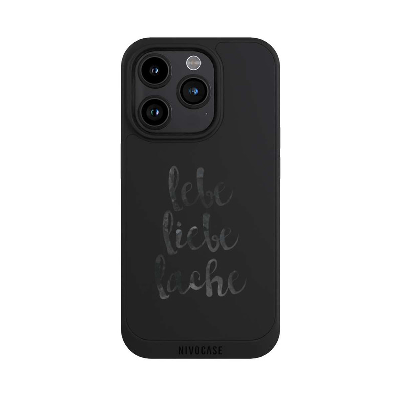 iPhone 15 Pro NIVOpure Lebe Liebe Lache ohne Hintergrund