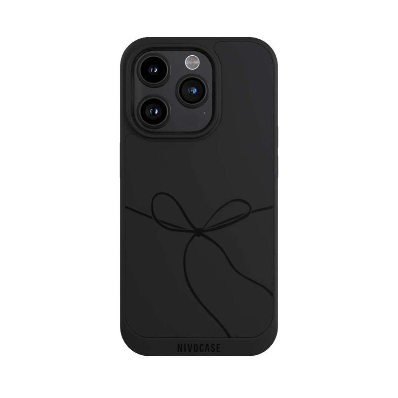 iPhone 15 Pro NIVOpure Bow Tie Black transparent