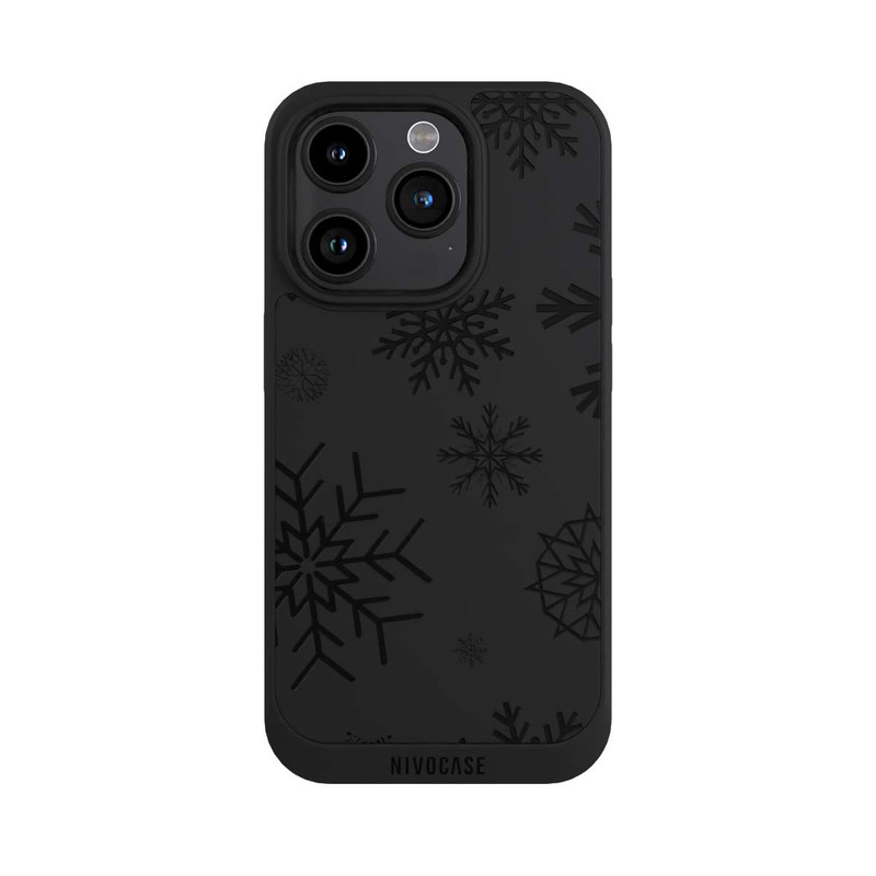 iPhone 15 Pro NIVOpure Blue Snowflakes transparent