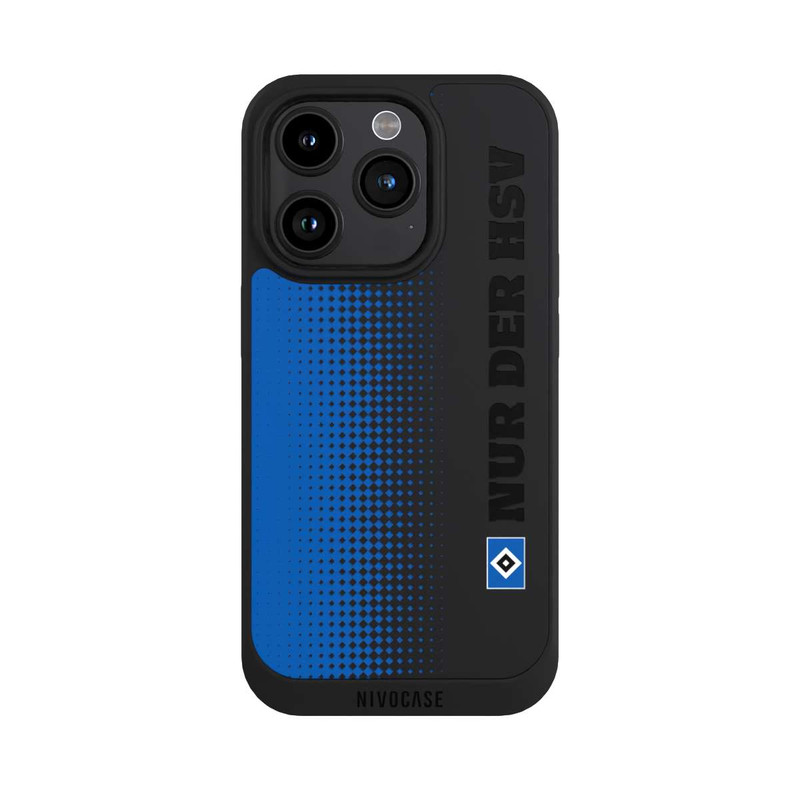 iPhone 15 Pro NIVOpure Nur der HSV - Trame losange bleue - sans fond