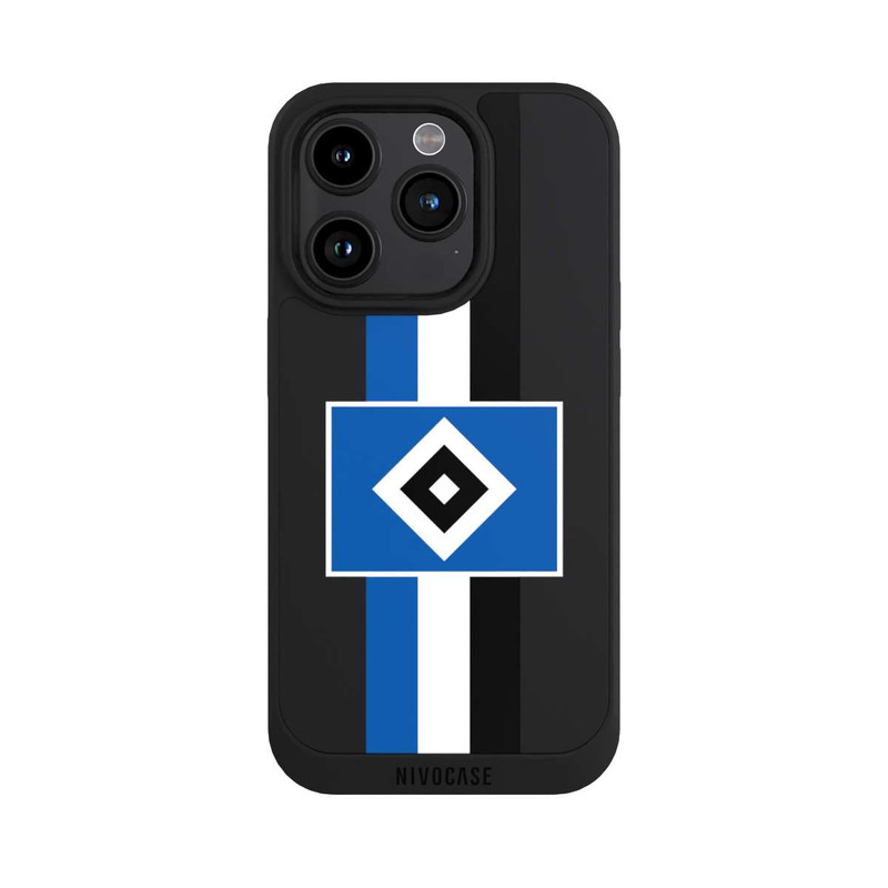iPhone 15 Pro NIVOpure HSV Streifen - Blau-Weiß-Schwarz - ohne Hintergrund
