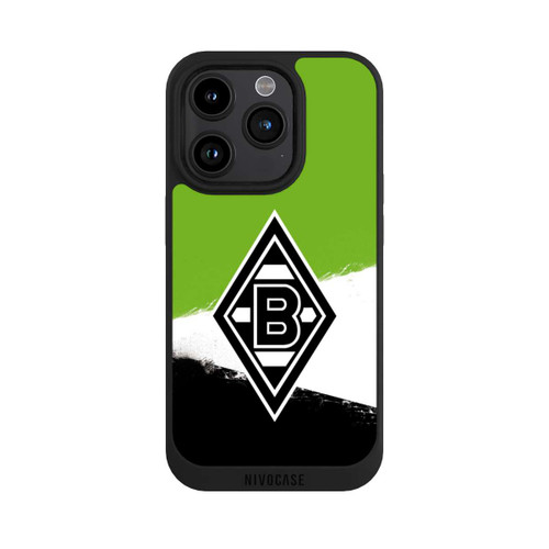 Apple iPhone 15 Pro NIVOpure Borussia Grunge Grün-Weiss-Schwarz
