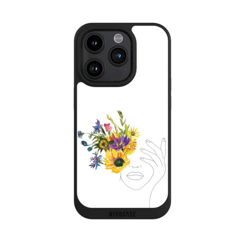 Apple iPhone 15 Pro NIVOpure Line Art Frau Sonnenblumen