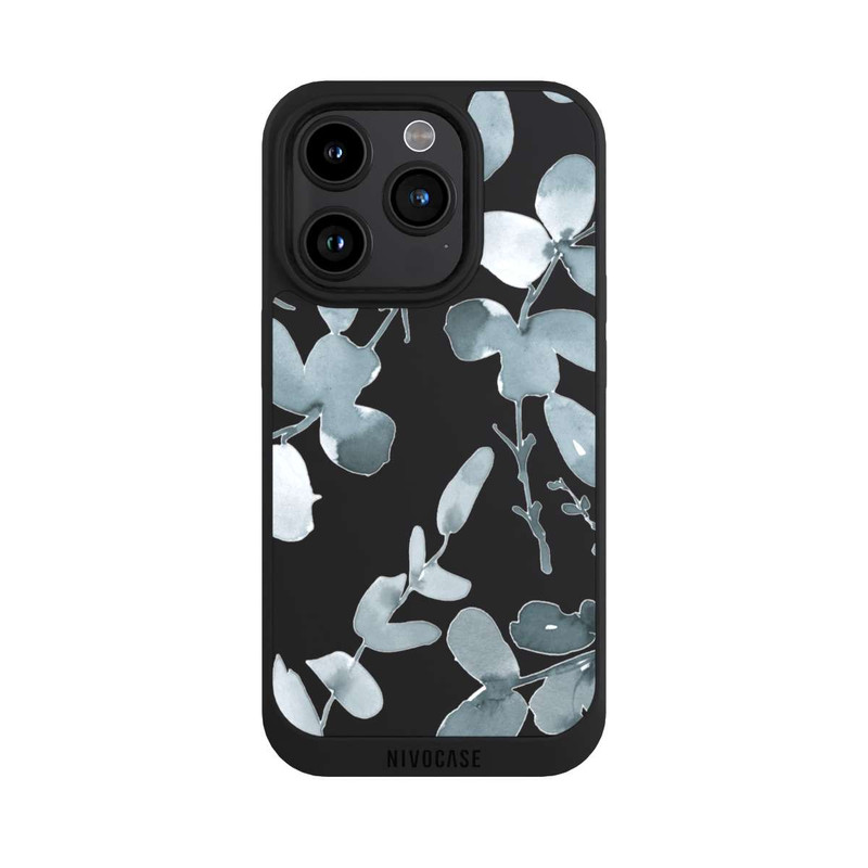 iPhone 15 Pro NIVOpure Eukalyptus Muster transparent