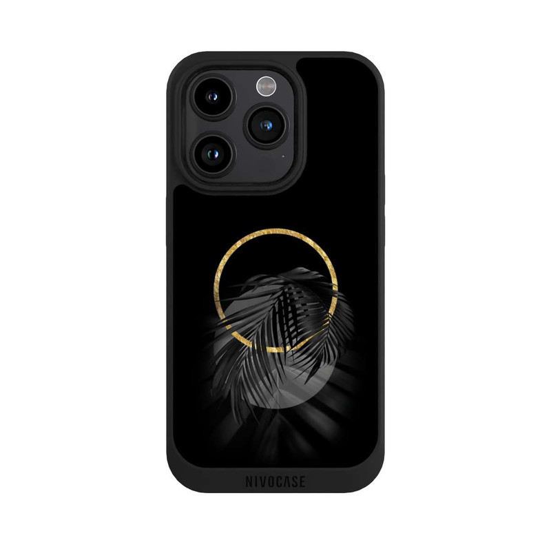 iPhone 15 Pro NIVOpure tropische Blätter schwarz